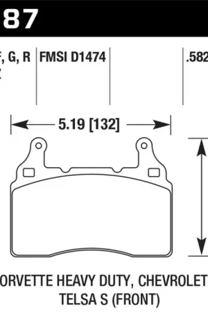 Top Rated Hawk 15-17 Chevy Corvette Performance Ceramic Street Front Brake Pads