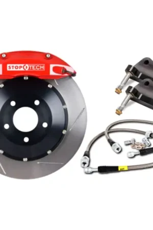 Worldwide Shipping StopTech 92-00 Lexus SC300 Rear BBK Red ST-60 Calipers Slotted 355x32mm Rotors/Pads/SS Line