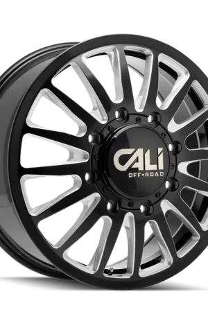 Affordable Dually Wheels Summit Dually 9110D GB 20x8.25 Milled Spokes Gloss Black 8 On 165.1 Bolt Pattern 115 Offset Cali Offroad Wheels