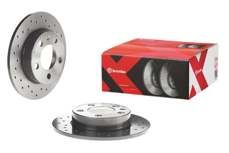 Brembo 05-06 Saab 9-2X/13-15 BRZ/98-02 Forester Front Premium Xtra Cross Drilled UV Coated Rotor Instant Buy