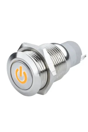 Last Chance Oracle Pre-Wired Power Symbol On/Off Flush Mount LED Switch - Amber