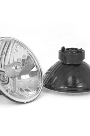 Rugged Ridge Round Crystal H2 Headlights 65-06 Jeep CJ / Jeep Wrangler Hassle-Free Returns