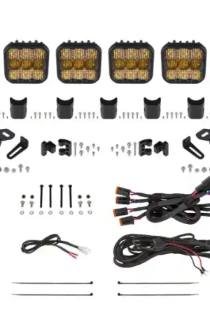 Diode Dynamics 17-24 Can-Am Maverick X3 SS5 Pro CrossLink Roof Lightbar Kit - Yellow Combo Holiday Sale
