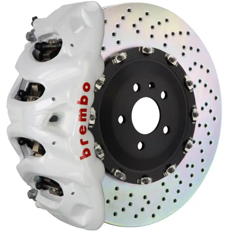 Wholesale Brembo 20+ X3M (F97)/20+ X4M (F98) Front GT BBK 8 Piston Cast 412x38 2pc Rotor Drilled- White