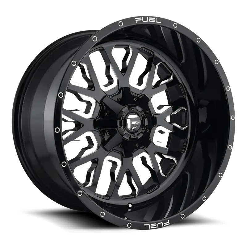 Price Cut Aluminum Wheels 22X12 Stroke D611 6 On 135/6 On 139.7 Gloss Black Milled 106.1 Bore -44 Offset Fuel Off Road Wheels