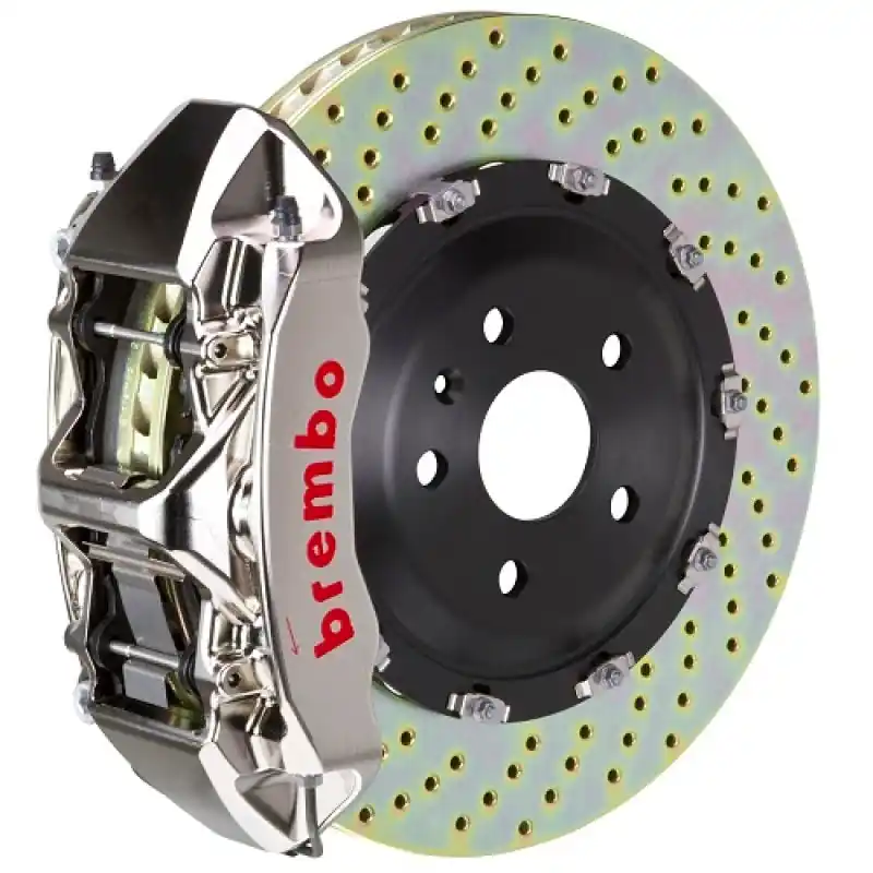 Brembo 05-07 Quattroporte Fr GTR BBK 6Pis Billet 380x34 2pc Rotor Drilled-Nickel Hassle-Free Returns