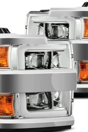 AlphaRex 15-19 Chevy Silverado 2500/3500 LUXX-Series Proj. Headlights Chrome w/Actv SeqSig & DRL While Supplies Last