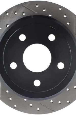 StopTech Power Slot 07-13 Jeep Wrangler Rear Left Drilled & Slotted Rotor Hassle-Free Returns