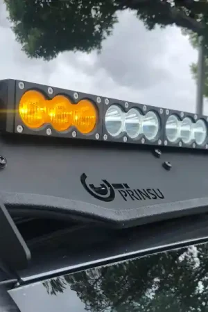 Cali Raised Dual Function Amber/White Led Light Bar Prinsu Mounting Bracket Kit - Wire Harness/Tall Shop Now