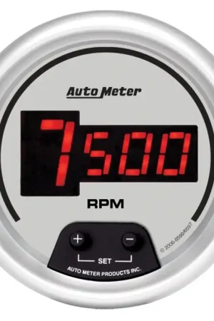Trusted Brand AutoMeter Gauge Tach 3-3/8in. 10K RPM In-Dash Digital Silver Dial W/ Red Led