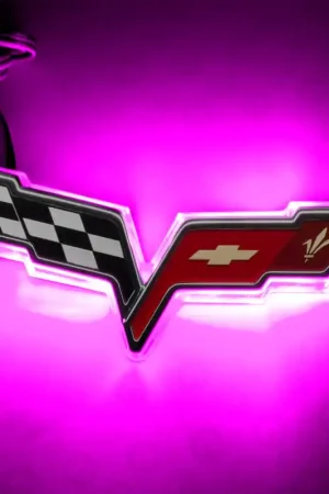 Budget Oracle Chevrolet Corvette C6 Illuminated Emblem - Dual Intensity - Pink