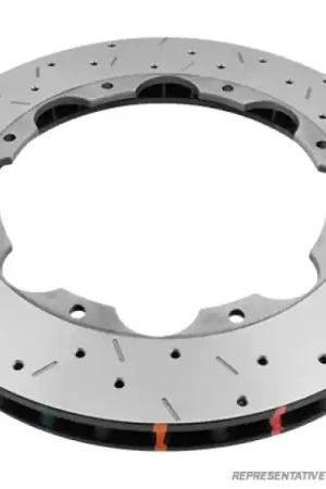 Must Have DBA 06-12 Mitsubishi Eclipse V6 Drilled & Slotted 5000 Series Rear Ring
