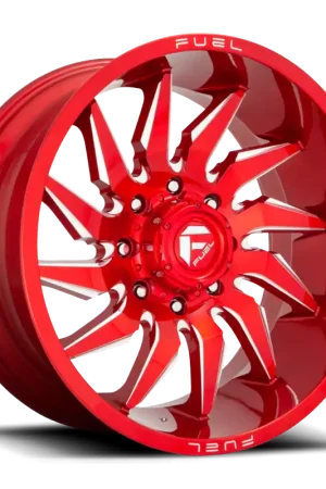 Factory Price Aluminum Wheels 20X10 Saber D745 8 On 165.1 Candy Red Milled 125.2 Bore -18 Offset Fuel Off Road Wheels