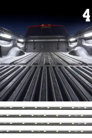 XK Glow Truck Bed Light w/ Auto Off Delay Switch Underglow LED Accent Truck Bed/Toolbox White - 4x Instant Buy