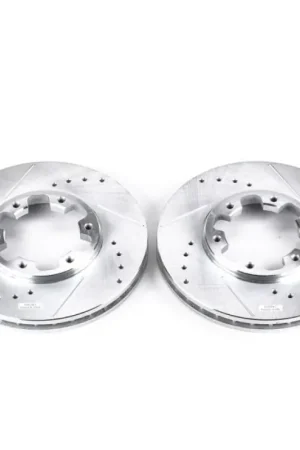 Fast Shipping Power Stop 03-04 Nissan Frontier Front Evolution Drilled & Slotted Rotors - Pair