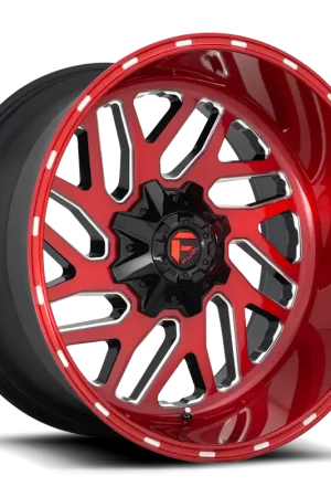 Final Sale Aluminum Wheels 20X10 Triton D691 6 On 135/6 On 139.7 Candy Red Milled 106.1 Bore -19 Offset Mesh Spoke Fuel Off Road Wheels