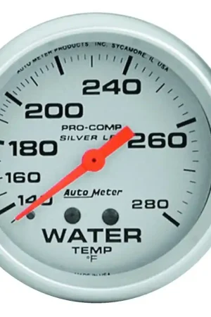AutoMeter Gauge Water Temp 2-5/8in. 140-280 Deg. F Liquid Filled Mech Ultra-Lite Sale