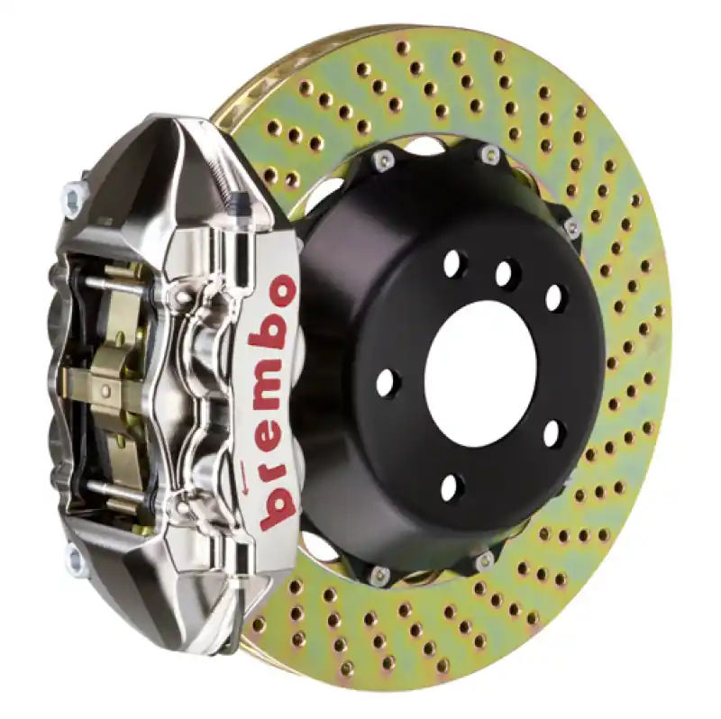 Brembo 12-16 98ster (Excl PCCB) Rr GTR BBK 4Pis Billet 345x28 2pc Rotor Drilled-Nickel Fresh Stock