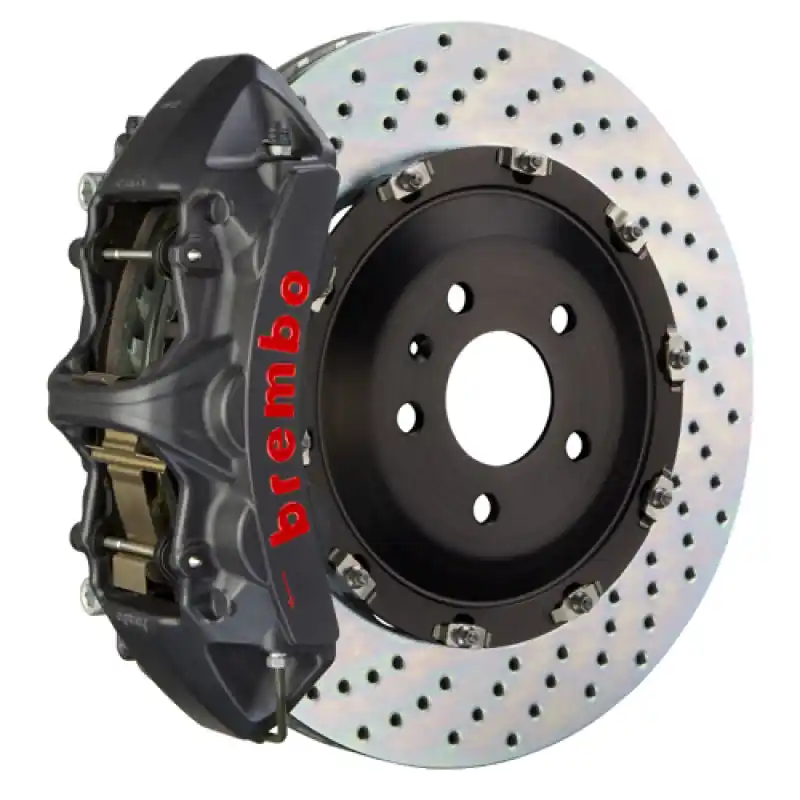 Brand New Brembo 05-07 Quattroporte Fr GTS BBK 6Pis Cast 380x34 2pc Rotor Drilled-Black HA