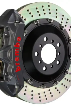 Must Have Brembo 2023 Volkswagen Tiguan R (Mk2) Front GTS BBK 6-Piston 405x34 2-Piece Rotors Drilled - Black H