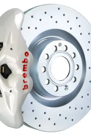 Secure Checkout Brembo 07-15 TT 2.0T/07-15 TT 3.2L/09-15 TTS Fr GT BBK 4 Pist Cast 345x30 1pc Rotor Drilled- White
