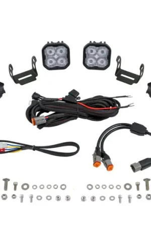 Reduced Price Diode Dynamics SS3 LED Bumper 1 1/2 In Roll Bar Kit Sport - White SAE Fog (Pair)