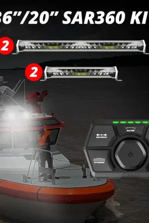 One Day Deal XK Glow SAR360 Light Bar Kit Emergency Search and Rescue Light System White (2)36In (2)20In
