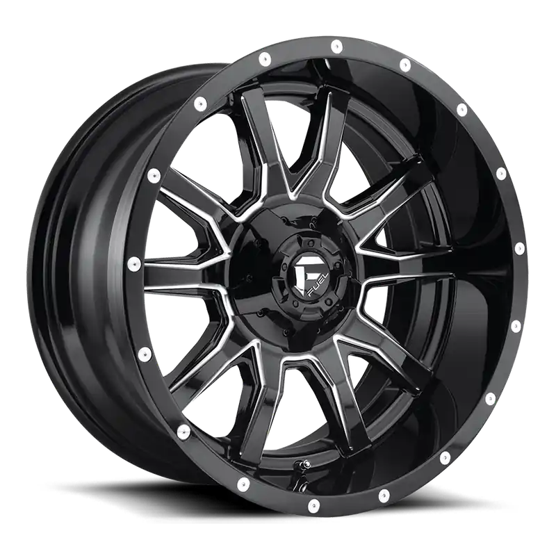 Super Sale Aluminum Wheels 18X9 Vandal D627 6 On 135/6 On 139.7 Gloss Black Milled 106.1 Bore -12 Offset Fuel Off Road Wheels