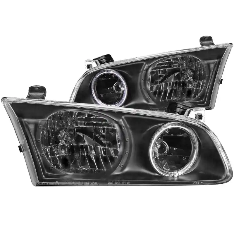 Direct From Factory ANZO 2000-2001 Toyota Camry Crystal Headlights w/ Halo Black