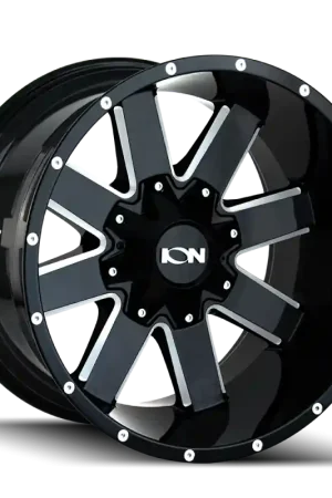 ION 141 20x9 / 8x165.1 BP / 0mm Offset / 130.8mm Hub Gloss Black Milled Wheel Brand New