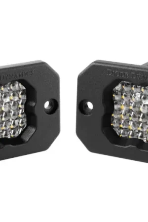 Free Returns Diode Dynamics Stage Series C1 LED Pod Sport - White Flood Flush RBL (Pair)