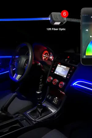 High Quality XK Glow Fiber Optic Roll 6pc LED Head XKchrome Controlled Fiber Optic LED Accent Light Kit 2pc 6ft