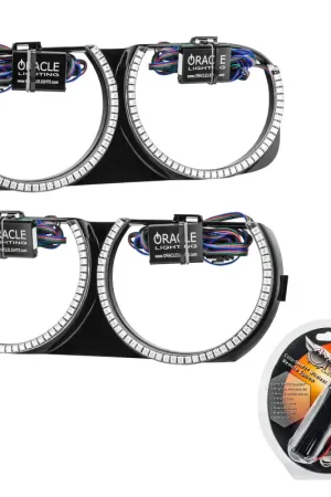Oracle 15-21 Dodge Challenger Pre-Installed Halo Headlight Bezel - ColorSHIFT Genuine