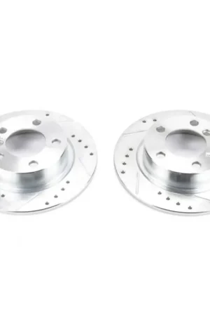 Power Stop 11-16 Mini Cooper Countryman Rear Evolution Drilled & Slotted Rotors - Pair Handmade