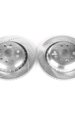 Direct From Factory Power Stop 07-17 Lexus LS460 Rear Evolution Drilled & Slotted Rotors - Pair