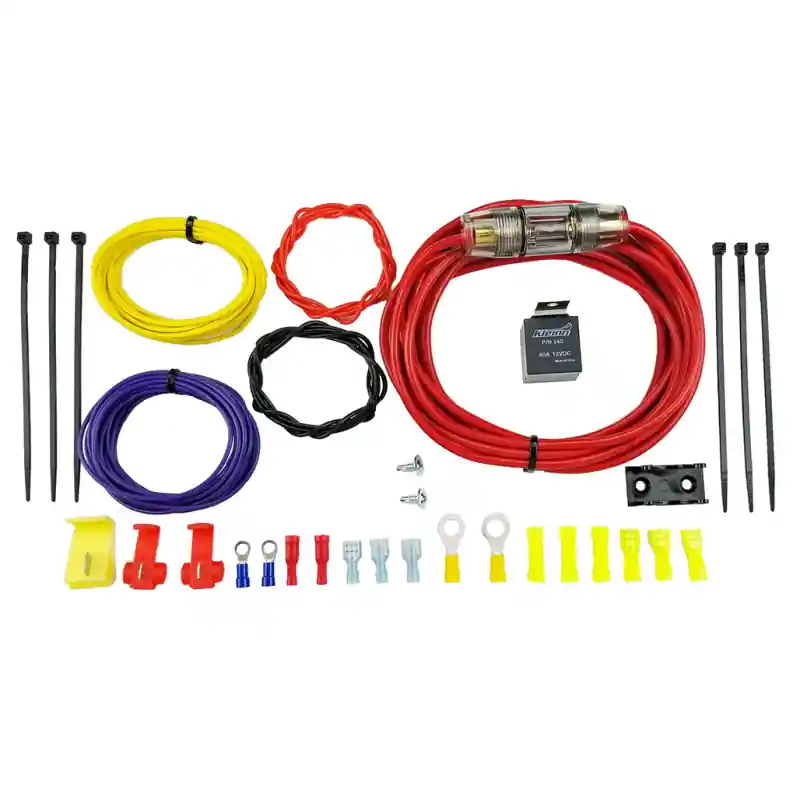 Reduced Price Kleinn 10 Gauge Compressor Wiring Kit/ 40A Relay/ 26 ft w/ AGU Fuse Holder