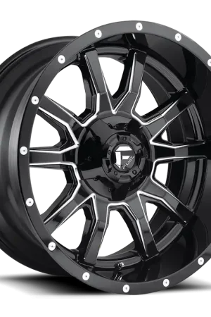 Modern Aluminum Wheels 20X9 Vandal D627 5 On 114.3/5 On 127 Gloss Black/Milled 78.1 Bore 1 Offset 1.88 Lip Fuel Off Road Wheels