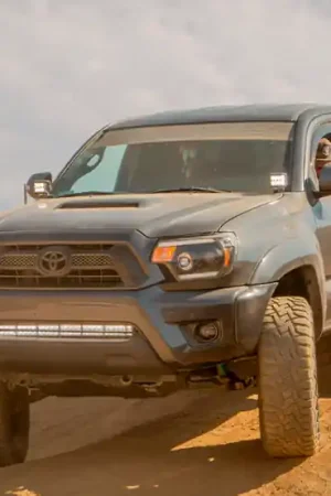 Cali Raised 05-15 Toyota Tacoma Low Profile Led Ditch Light Brackets Kit W/ Blue Backlight - Small Today Only