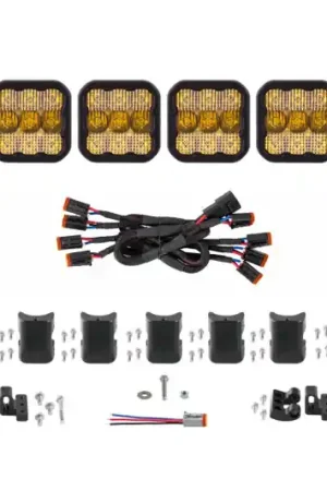 Final Sale Diode Dynamics SS5 Sport Universal CrossLink 8-Pod Lightbar - Yellow Combo