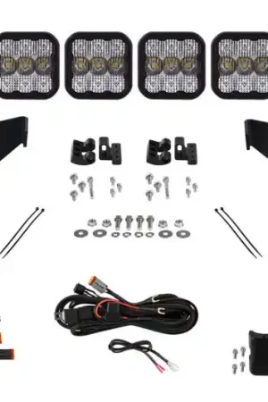 Diode Dynamics 2024 Toyota Tacoma SS5 Grille CrossLink Lightbar Kit - Sport White Combo Big Sale