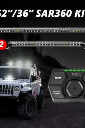 XK Glow SAR360 Light Bar Kit Emergency Search and Rescue Light System White (2)52In (2)36In Worldwide Shipping