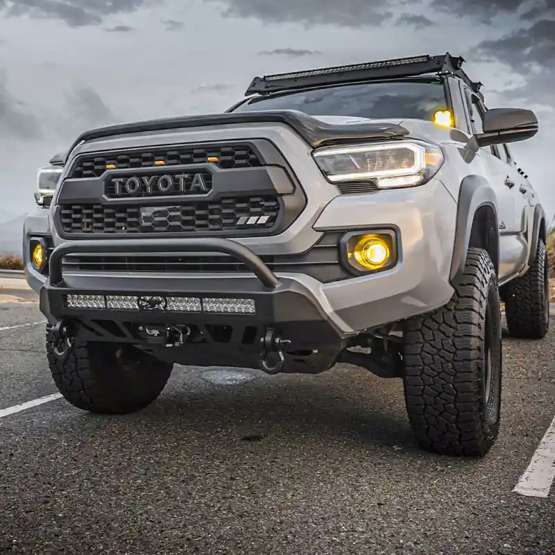 Trusted Brand Cali Raised 16-23 Toyota Tacoma Stealth Bumper - Bull Bar / 32In Led Bar Combo