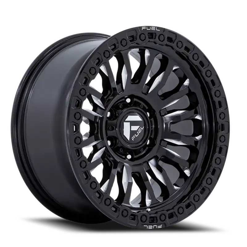 Viral Aluminum Wheels 20X10 Rincon SBL FC857BE 5 On 139.7 Gloss Black Milled 78.1 Bore -18 Offset Fuel Off Road Wheels