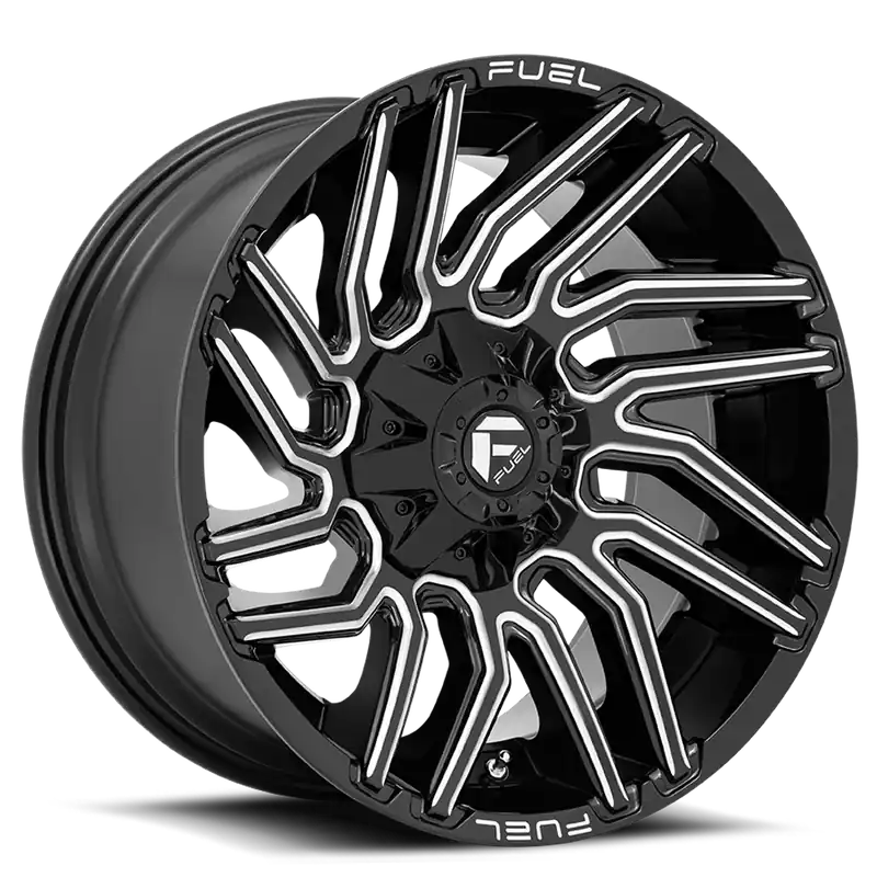 Modern Aluminum Wheels 20X9 Typhoon D773 6 On 114.3/6 On 139.7 Gloss Black Milled 78.1 Bore 1 Offset Fuel Off Road Wheels