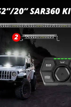 XK Glow SAR360 Light Bar Kit Emergency Search and Rescue Light System (2)52In (2)20In Brand New