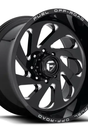 Aluminum Wheels 22X12 Vortex D637 6 On 139.7 Gloss Black Milled 106.3 Bore -44 Offset Fuel Off Road Wheels Direct From Manufacturer