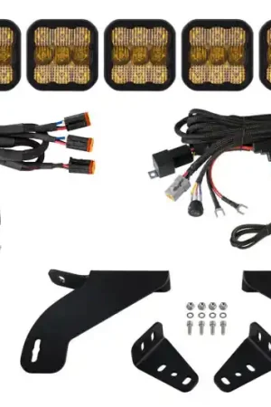 Trusted Brand Diode Dynamics 21-22 Ford F-150 SS5 Grille CrossLink Lightbar Kit- Yellow Pro Combo