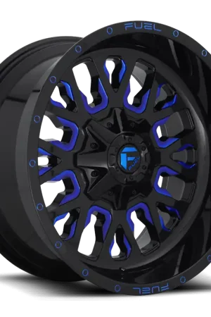 Limited Time Aluminum Wheels 20X9 Stroke D645 8 On 165.1 Gloss Blue Milled 125.2 Bore 1 Offset Fuel Off Road Wheels