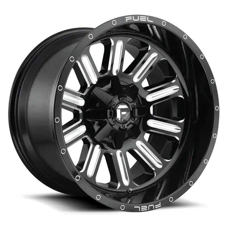 Discount Aluminum Wheels 20X9 Hardline D620 5 On 127/5 On 139.7 Gloss Black/Milled 87.1 Bore 20 Offset Fuel Off Road Wheels
