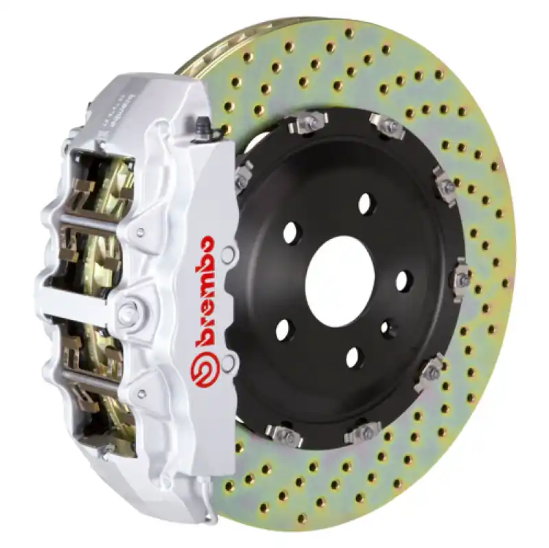 Brembo 05-08 LR3/05-13 Range Rover Sport Fr GT BBK 6 Pist Cast 2pc 380x34 2pc Rotor Drilled-Silver Instant Buy